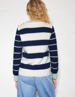 MONSOON Striped Crew Neck Pocket Detail Jumper 12 MONSOON Striped Crew Neck Pocket Detail Jumper -Marksandspencer Sale Store Striped Crew Neck Pocket Detail Jumper 2