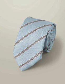 Striped Pure Silk Tie