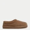 Suede Faux Fur Lined Mule Clog Slippers -Marksandspencer Sale Store Suede Faux Fur Lined Mule Clog Slippers