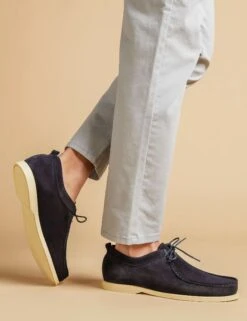 Jones Bootmaker Suede Slip-On Moccasins