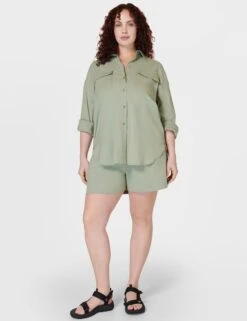 Sweaty Betty Summer Stretch Linen Rich Utility Shirt 14 Sweaty Betty Summer Stretch Linen Rich Utility Shirt -Marksandspencer Sale Store Summer Stretch Linen Rich Utility Shirt 2