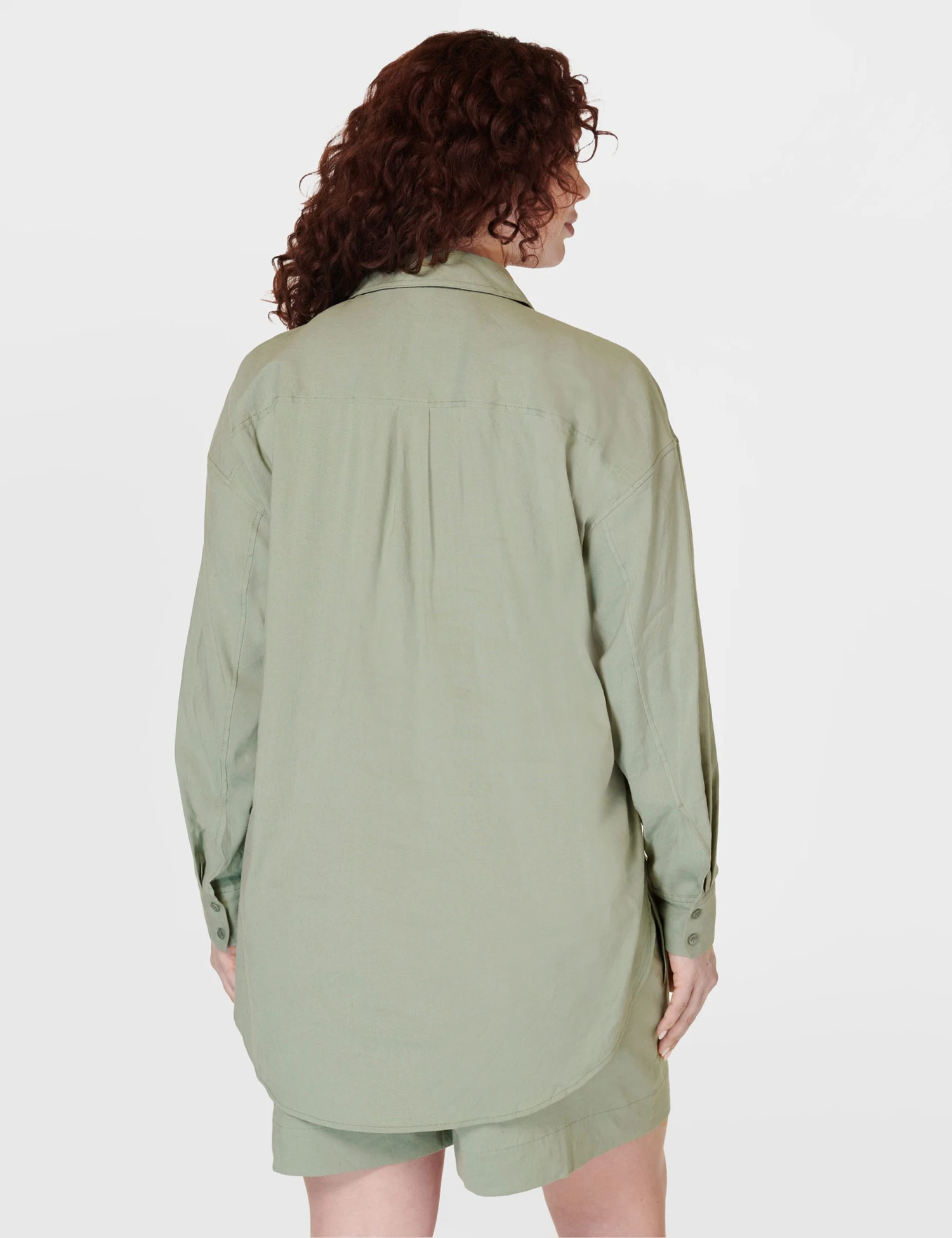 Sweaty Betty Summer Stretch Linen Rich Utility Shirt 5 Sweaty Betty Summer Stretch Linen Rich Utility Shirt - Image 5