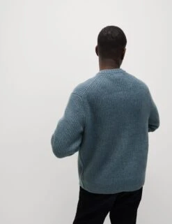 Supersoft Ribbed V-Neck Cardigan With Wool -Marksandspencer Sale Store Supersoft Ribbed V Neck Cardigan with Wool 4