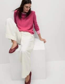 Supersoft Tipped Detail Relaxed Jumper -Marksandspencer Sale Store Supersoft Tipped Detail Relaxed Jumper 2