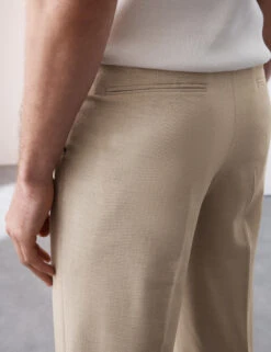 Tailored Fit 360 Flex Pleated Trousers -Marksandspencer Sale Store Tailored Fit 360 Flex Pleated Trousers 4