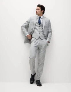 Tailored Fit Check Suit Jacket -Marksandspencer Sale Store Tailored Fit Check Suit Jacket 3