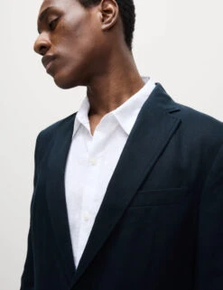 Tailored Fit Cotton Rich Laundered Jacket -Marksandspencer Sale Store Tailored Fit Cotton Rich Laundered Jacket 4