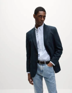 Tailored Fit Cotton Rich Laundered Jacket -Marksandspencer Sale Store Tailored Fit Cotton Rich Laundered Jacket 6