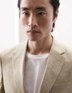 Tailored Fit Italian Linen Blend Twill Blazer -Marksandspencer Sale Store Tailored Fit Italian Linen Blend Twill Blazer 6