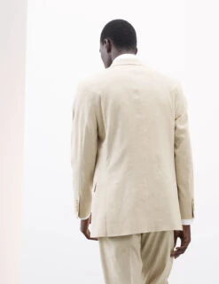 Tailored Fit Italian Performance Linen Blend Double Breasted Suit Jacket -Marksandspencer Sale Store Tailored Fit Italian Performance Linen Blend Double Breasted Suit Jacket 7