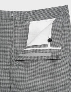 Tailored Fit Puppytooth Flat Front Trousers -Marksandspencer Sale Store Tailored Fit Puppytooth Flat Front Trousers 2