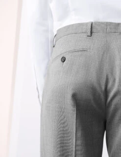 Tailored Fit Pure Wool Check Suit Trousers -Marksandspencer Sale Store Tailored Fit Pure Wool Check Suit Trousers 3