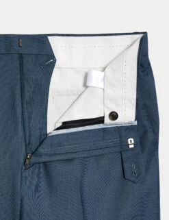 Jaeger Tailored Fit Pure Wool Textured Suit Trousers -Marksandspencer Sale Store Tailored Fit Pure Wool Textured Suit Trousers 2