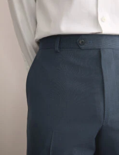 Jaeger Tailored Fit Pure Wool Textured Suit Trousers -Marksandspencer Sale Store Tailored Fit Pure Wool Textured Suit Trousers 3