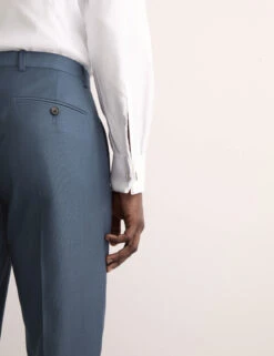 Jaeger Tailored Fit Pure Wool Textured Suit Trousers -Marksandspencer Sale Store Tailored Fit Pure Wool Textured Suit Trousers 4