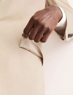 Jaeger Tailored Fit Silk & Linen Blend Suit Jacket -Marksandspencer Sale Store Tailored Fit Silk Linen Blend Suit Jacket 7