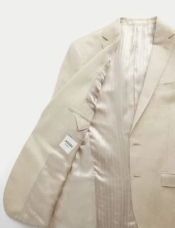 Jaeger Tailored Fit Silk & Linen Blend Suit Jacket -Marksandspencer Sale Store Tailored Fit Silk Linen Blend Suit Jacket 9