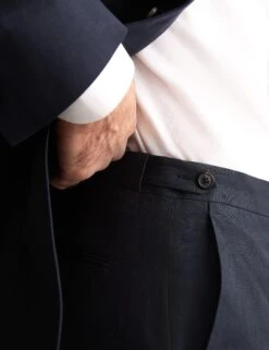 Jaeger Tailored Fit Silk & Linen Blend Suit Trousers -Marksandspencer Sale Store Tailored Fit Silk Linen Blend Suit Trousers 3