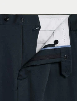 Jaeger Tailored Fit Twill Cotton Linen Trousers -Marksandspencer Sale Store Tailored Fit Twill Cotton Linen Trousers 2