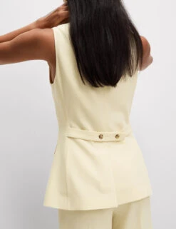 Tailored Single Breasted Longline Waistcoat -Marksandspencer Sale Store Tailored Single Breasted Longline Waistcoat 3