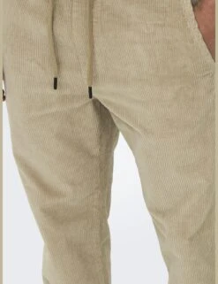 Only & Sons Tapered Fit Corduroy Elasticated Waist Trousers -Marksandspencer Sale Store Tapered Fit Corduroy Elasticated Waist Trousers 5