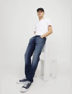 Jack & Jones Tapered Fit Cotton Blend 5 Pocket Jeans -Marksandspencer Sale Store Tapered Fit Cotton Blend 5 Pocket Jeans 3