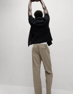 Tapered Fit Cotton Linen Blend Elasticated Trousers -Marksandspencer Sale Store Tapered Fit Cotton Linen Blend Elasticated Trousers 4