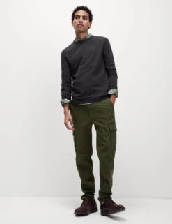 Tapered Fit Stretch Cargo Trousers