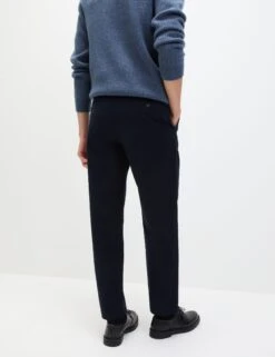 Tapered Fit Twin Pleat Stretch Chinos -Marksandspencer Sale Store Tapered Fit Twin Pleat Stretch Chinos 4