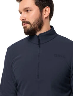 Jack Wolfskin Taunus Half Zip Funnel Neck Fleece Sweatshirt -Marksandspencer Sale Store Taunus Half Zip Funnel Neck Fleece Sweatshirt 2