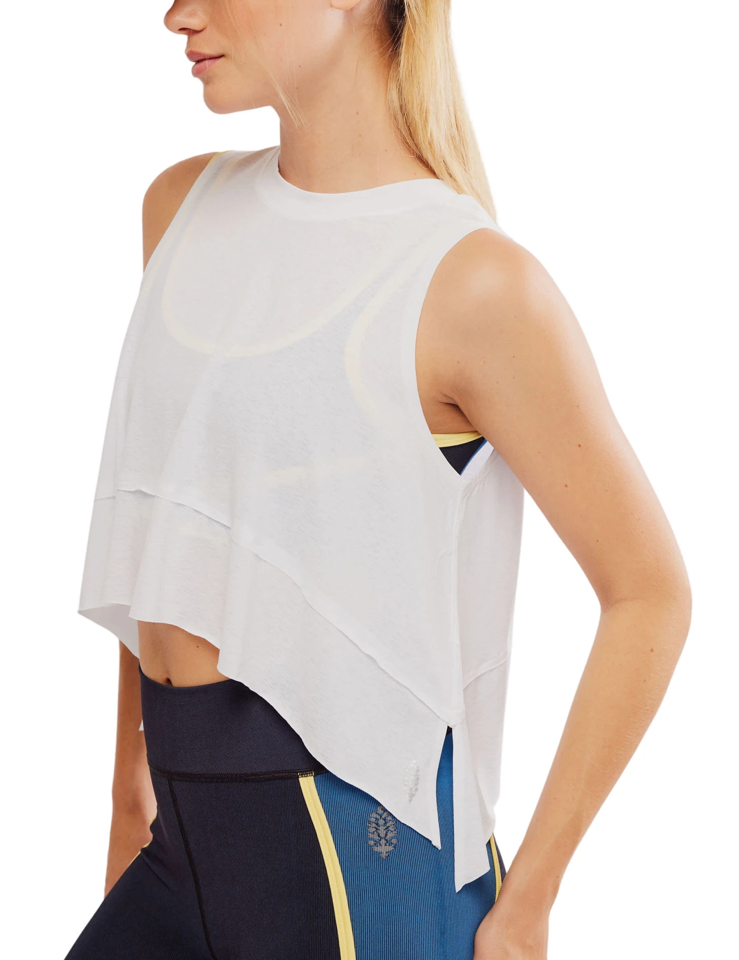 Tempo Crew Neck Relaxed Crop Vest Top 2 Tempo Crew Neck Relaxed Crop Vest Top - Image 2