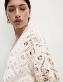 Textured Edge To Edge Longline Cardigan -Marksandspencer Sale Store Textured Edge to Edge Longline Cardigan 2