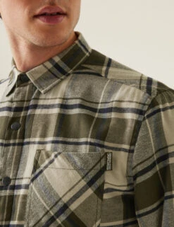 Regatta Thamos Cotton Blend Check Flannel Overshirt -Marksandspencer Sale Store Thamos Cotton Blend Check Flannel Overshirt 4