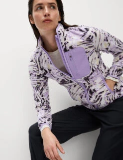 Thermal Printed Zip Up Funnel Neck Fleece -Marksandspencer Sale Store Thermal Printed Zip Up Funnel Neck Fleece 2