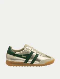 Gola Torpedo Glimmer Leather Metallic Trainers