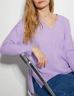 MONSOON V-Neck Jumper With Wool -Marksandspencer Sale Store V Neck Jumper with Wool 2