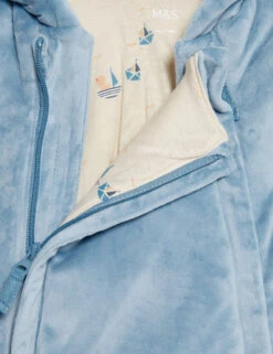 Velour Hooded Pramsuit (0-12 Mths) -Marksandspencer Sale Store Velour Hooded Pramsuit 0 12 Mths 1 2