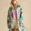 Joules Waterproof Floral Hooded Longline Raincoat