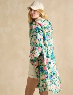 Joules Waterproof Floral Hooded Longline Raincoat -Marksandspencer Sale Store Waterproof Floral Hooded Longline Raincoat 4