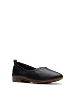 Clarks Wide Fit Leather Slip On Block Heel Pumps -Marksandspencer Sale Store Wide Fit Leather Slip On Block Heel Pumps 6