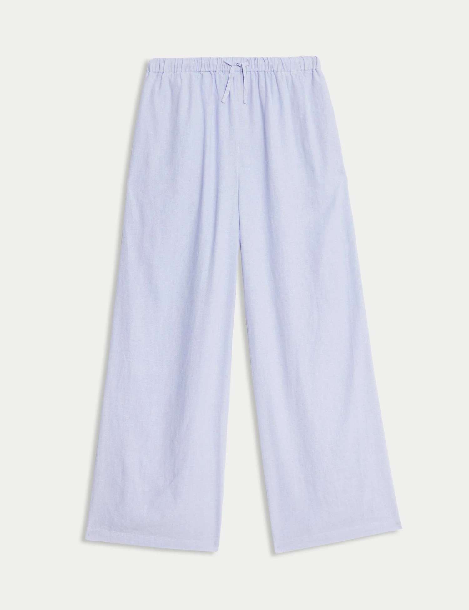 Wide Leg Linen Rich Trousers (6-16 Yrs) 2 Wide Leg Linen Rich Trousers (6-16 Yrs) - Image 2