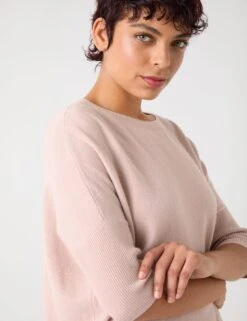 Wool Blend Pointelle Knitted Top -Marksandspencer Sale Store Wool Blend Pointelle Knitted Top 3