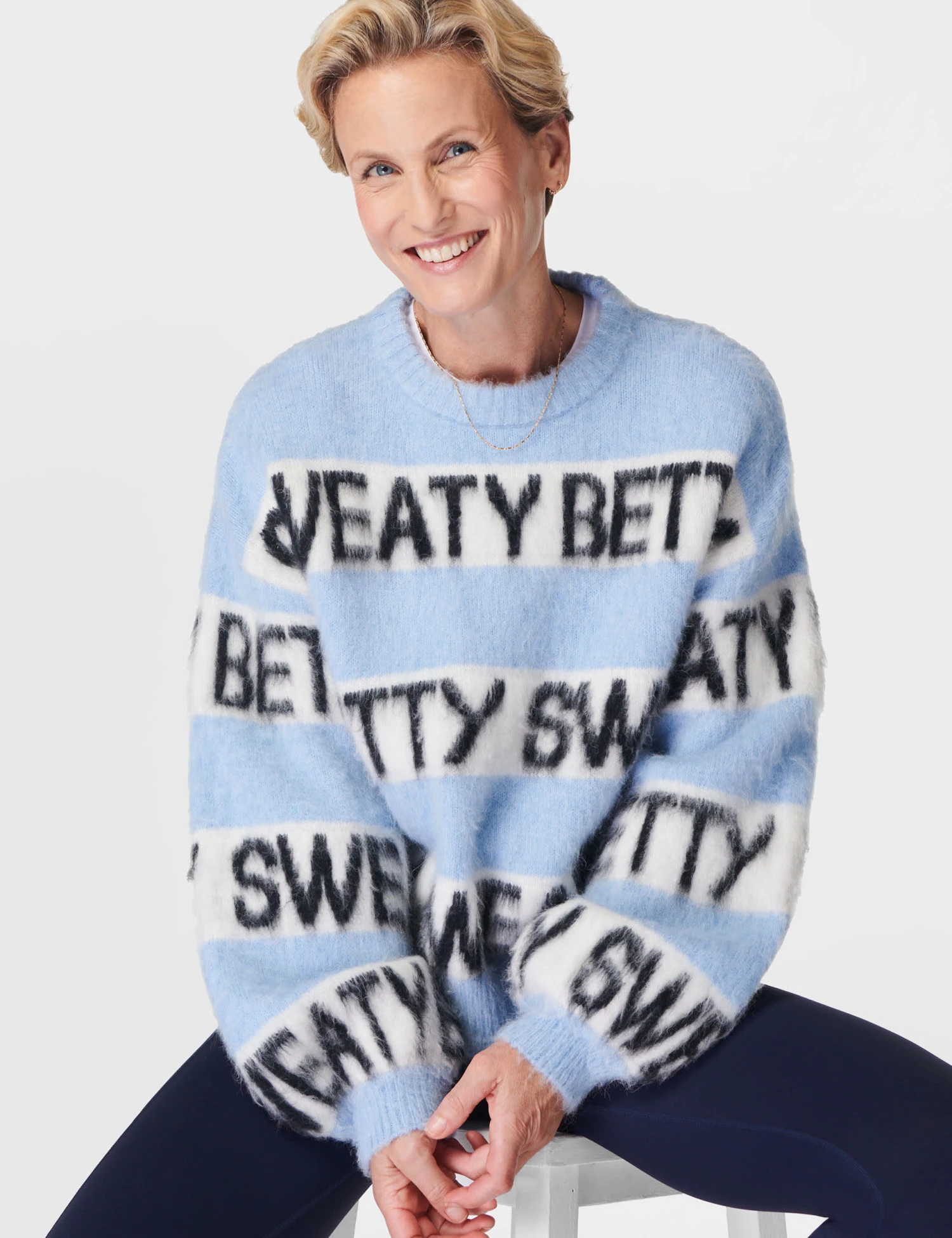 Sweaty Betty Wool Blend Slogan Jumper With Alpaca 4 Sweaty Betty Wool Blend Slogan Jumper With Alpaca - Image 4
