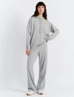 CHINTI & PARKER Wool Rich Wide Leg Relaxed Joggers With Cashmere