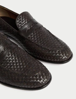 Jaeger Woven Leather Slip-On Loafers -Marksandspencer Sale Store Woven Leather Slip On Loafers 2