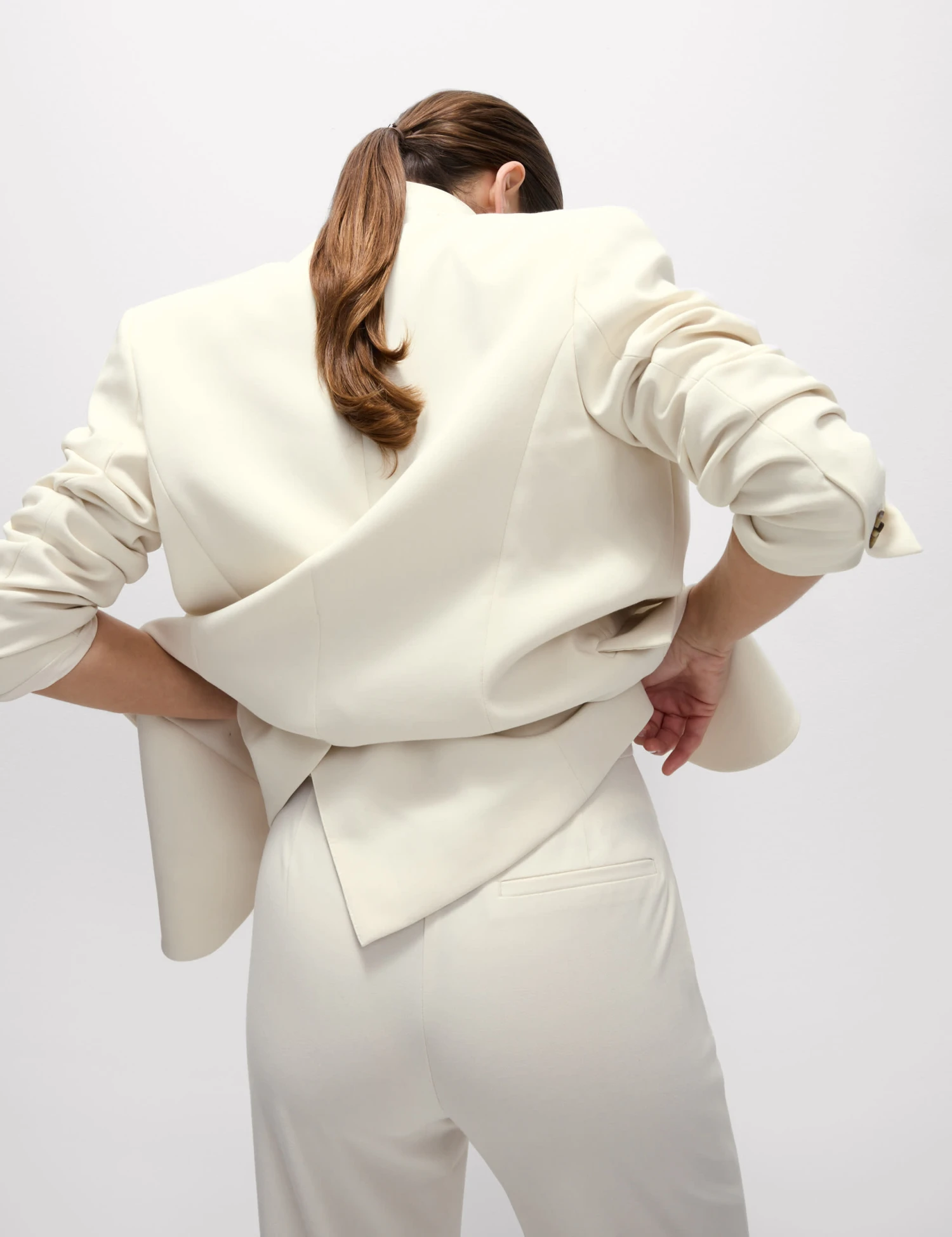 Woven Straight Leg Trousers With Stretch 4 Woven Straight Leg Trousers With Stretch - Image 4