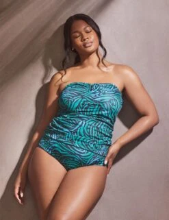 Abstract Print Padded Bandeau Tankini Top -Marksandspencer Sale Store abstract print padded bandeau tankini top 4