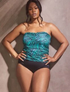 Abstract Print Padded Bandeau Tankini Top -Marksandspencer Sale Store abstract print padded bandeau tankini top 7