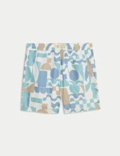 Abstract Print Shorter Length Swim Shorts (6-16 Yrs) -Marksandspencer Sale Store abstract print swim shorts 6 16 yrs 1 1
