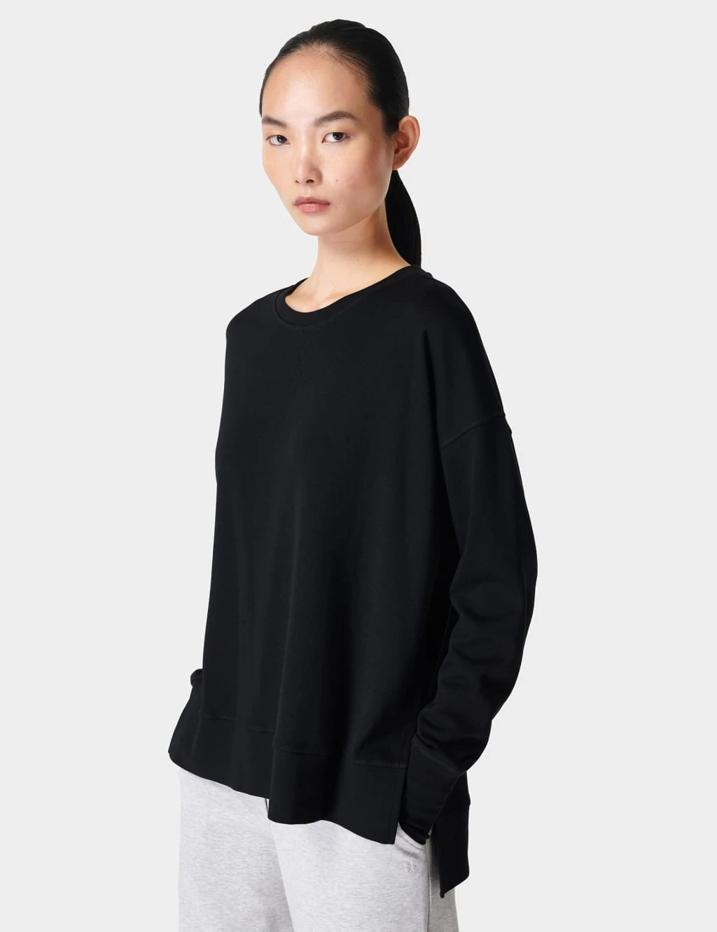 Sweaty Betty After Class Cotton Blend Longline Sweatshirt 7 Sweaty Betty After Class Cotton Blend Longline Sweatshirt - Image 7
